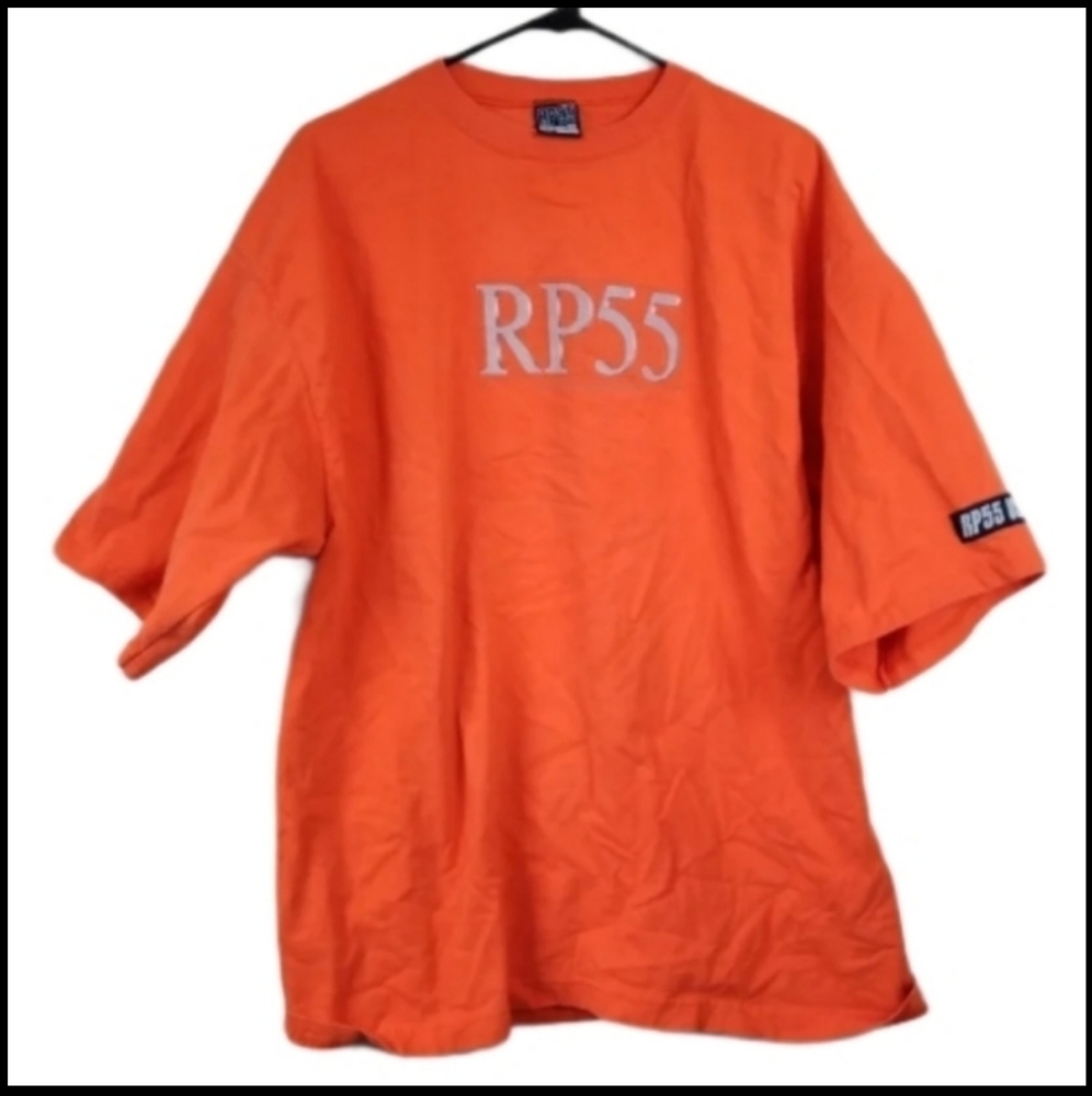 Vintage 90's 2xl RP55 orange hip hop t-shirt